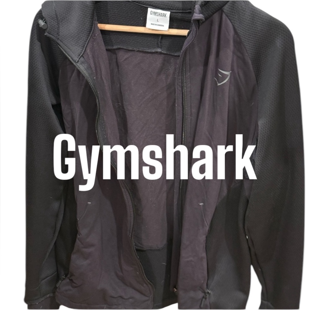 GYMSHARK LG. Black tech hoodie/Jacket